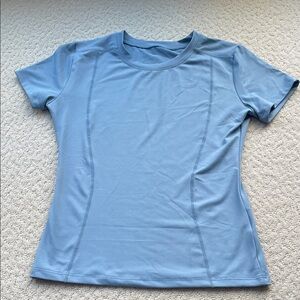 Loovoo Women's Blue Compression Dry Fit Athletic Top Medium